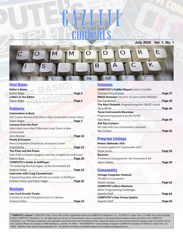 COMPUTE!'s Gazette Issue #1 Digital Edition - July 2025 - Image 2